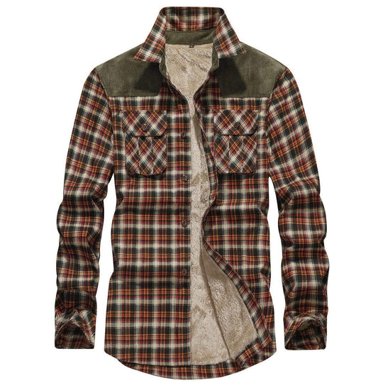Heren Flanellen Jas Met Sportieve Plaid Ontwerp 1