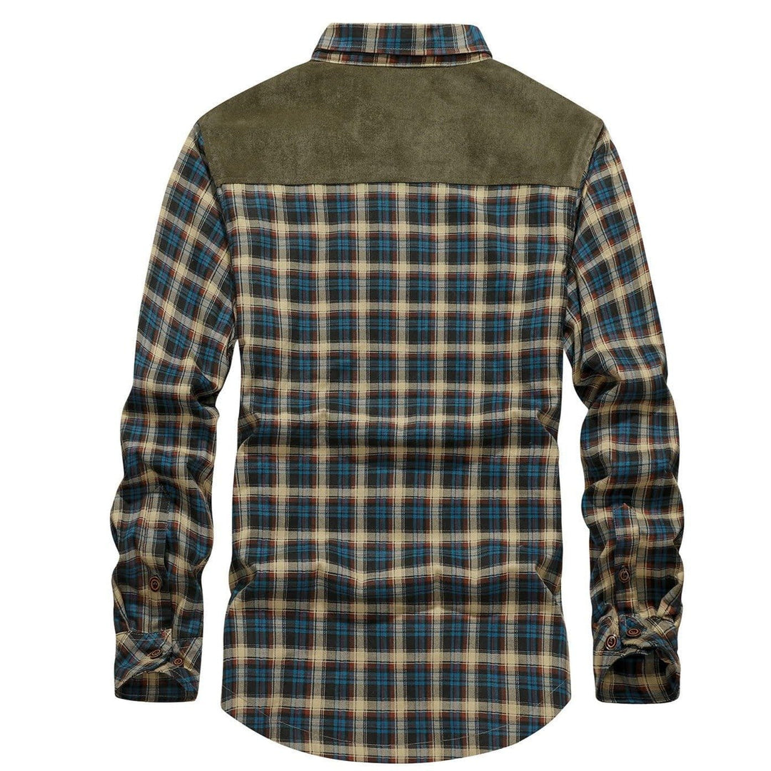 Heren Flanellen Jas Met Sportieve Plaid Ontwerp 2