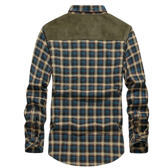 Heren Flanellen Jas Met Sportieve Plaid Ontwerp 2