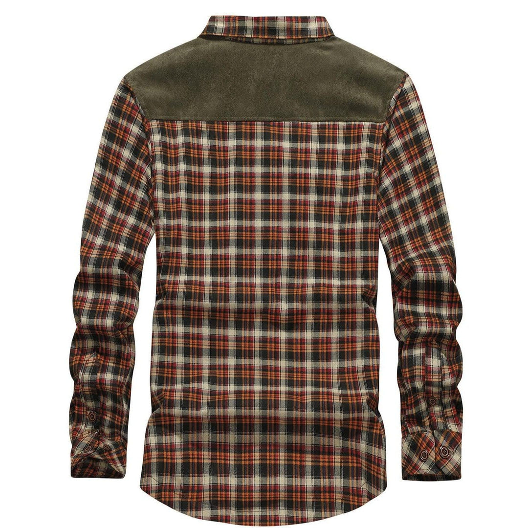 Heren Flanellen Jas Met Sportieve Plaid Ontwerp 3