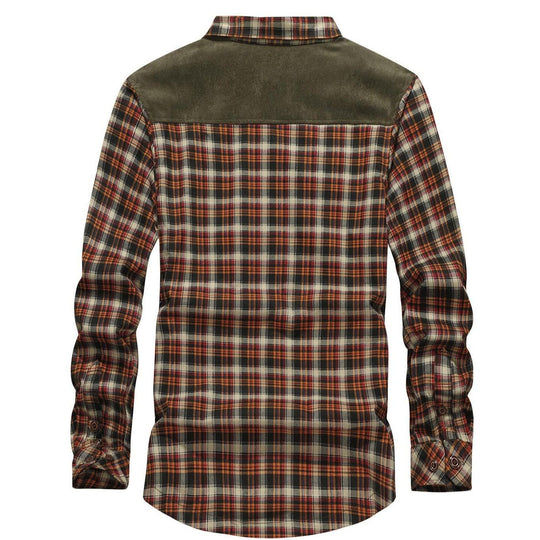 Heren Flanellen Jas Met Sportieve Plaid Ontwerp 3