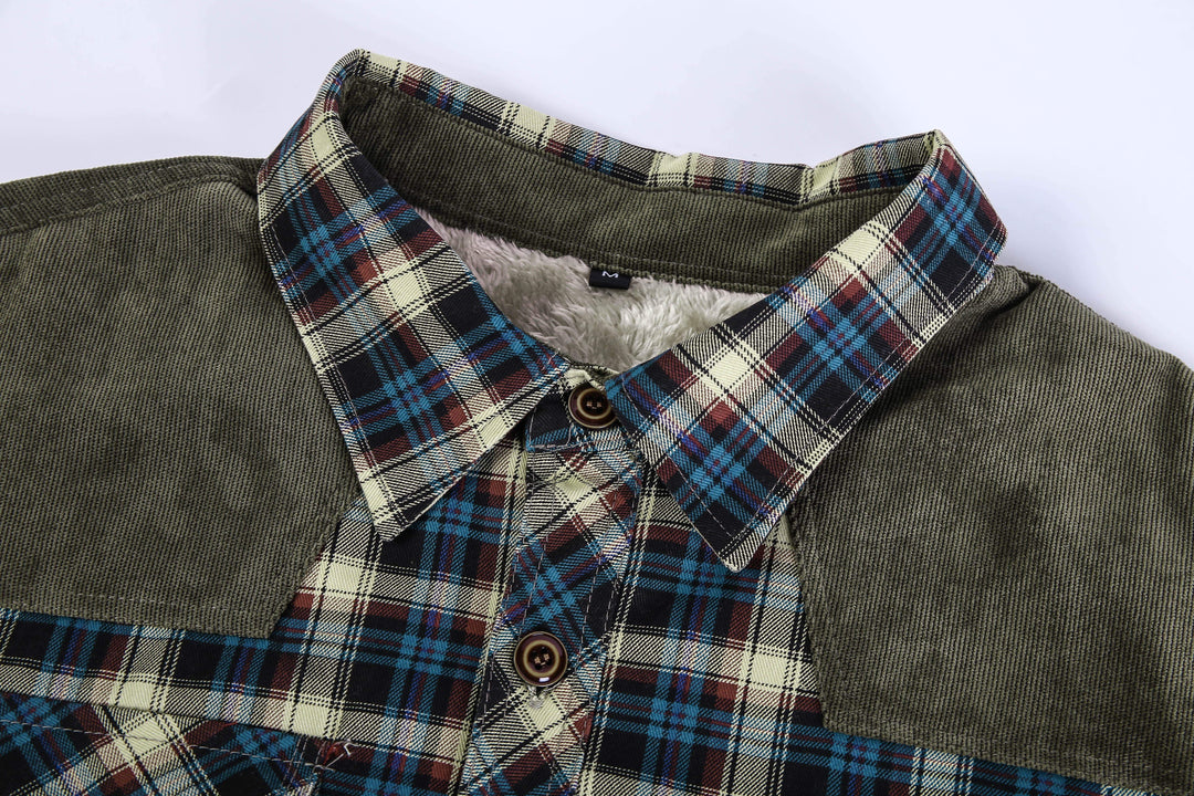 Heren Flanellen Jas Met Sportieve Plaid Ontwerp 4