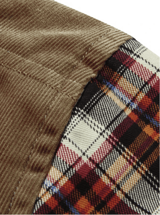 Heren Flanellen Jas Met Sportieve Plaid Ontwerp 7