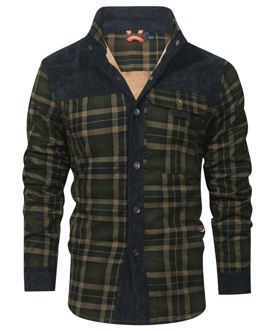 Heren Flanellen Jas met Klassiek Ruitpatroon en Fleece Voering 3