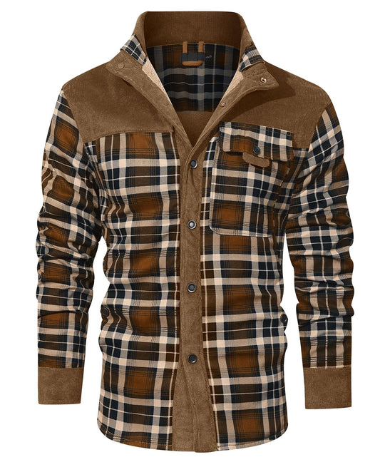 Heren Flanellen Jas met Klassiek Ruitpatroon en Fleece Voering 4