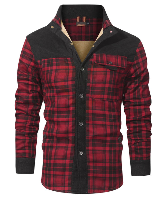 Heren Flanellen Jas met Klassiek Ruitpatroon en Fleece Voering 5