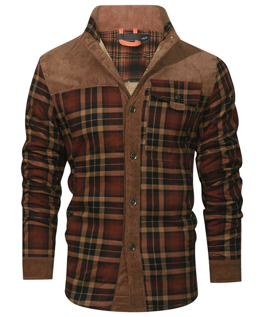 Heren Flanellen Jas met Klassiek Ruitpatroon en Fleece Voering 6