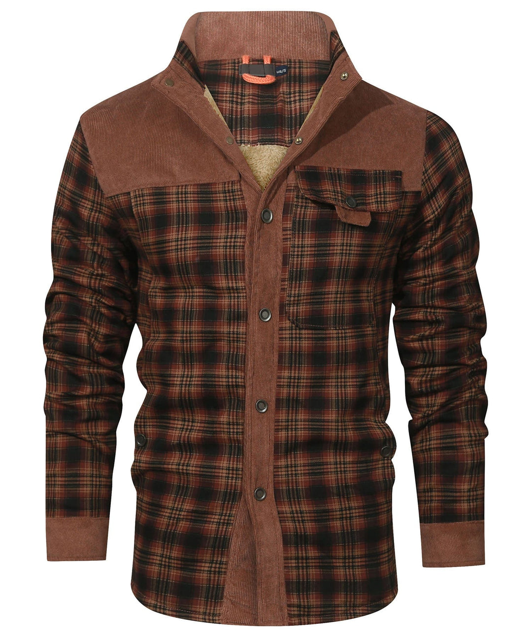 Heren Flanellen Jas met Klassiek Ruitpatroon en Fleece Voering 7