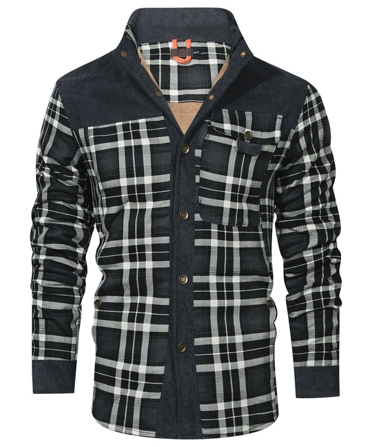 Heren Flanellen Jas met Klassiek Ruitpatroon en Fleece Voering 8