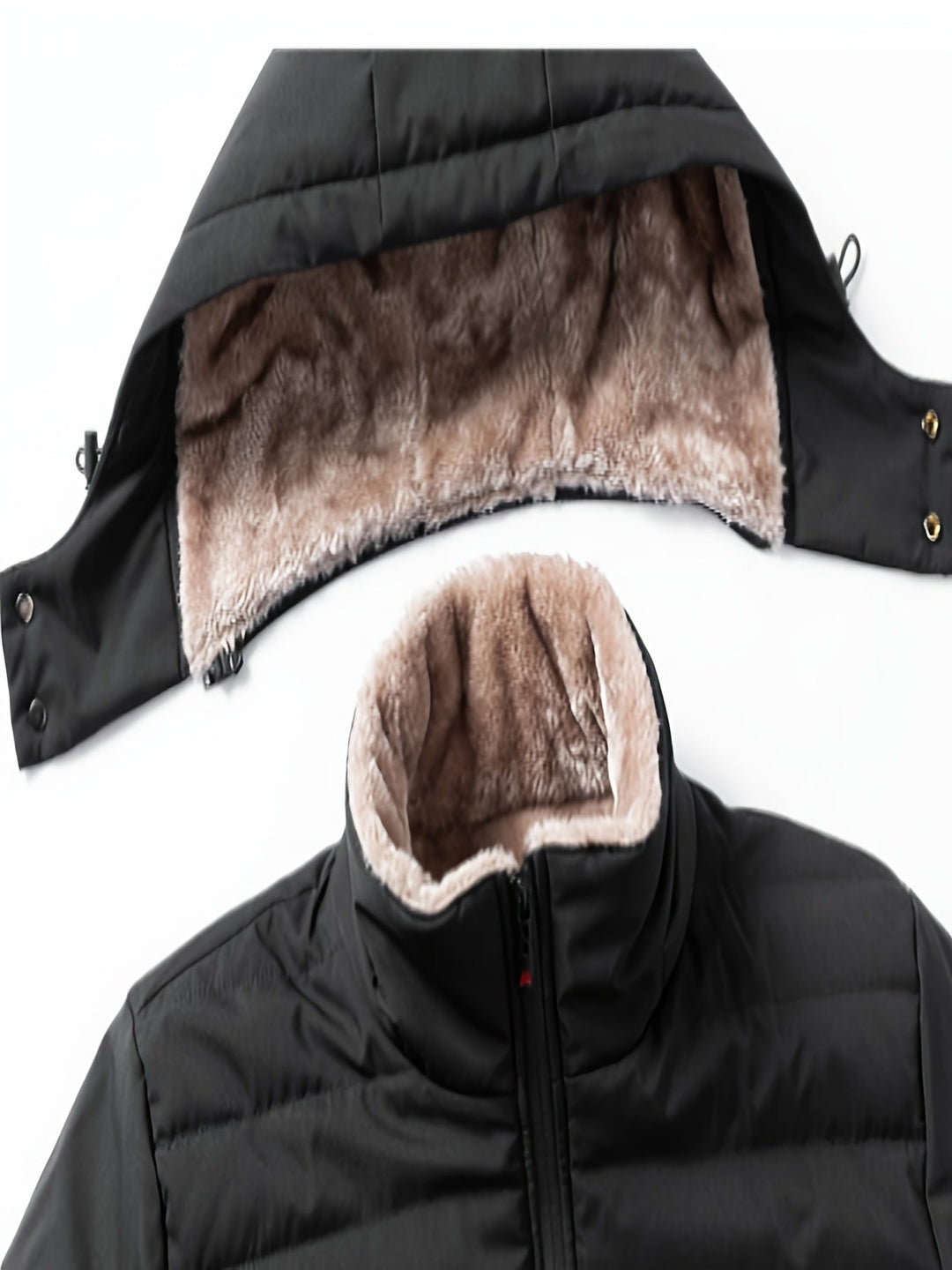 Heren Fleece Jacket met Capuchon en Rits 8