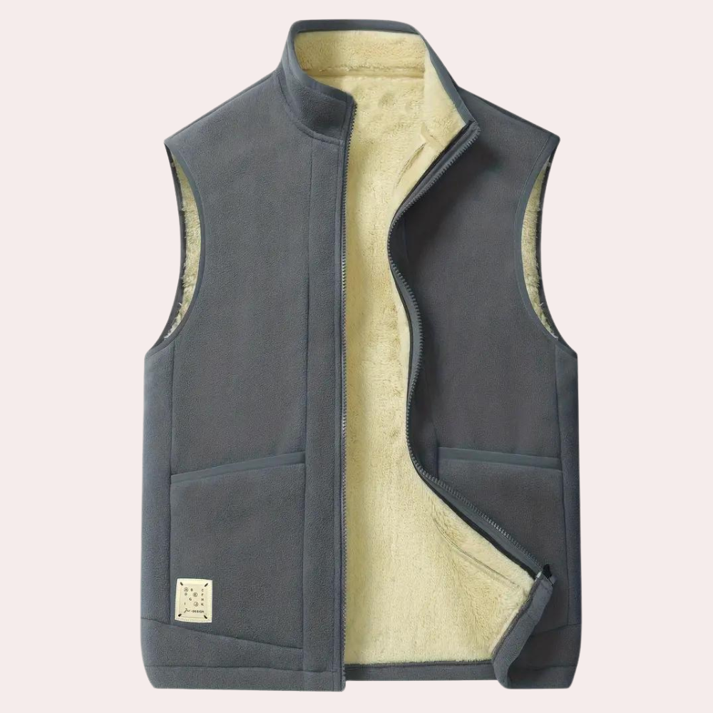 Heren Fleece Vest Slim Fit Voor Comfortabele Laagjes Outfits 3