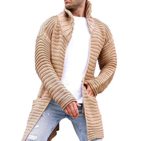 Heren Gebreide Cardigan Turtleneck Oversized 0