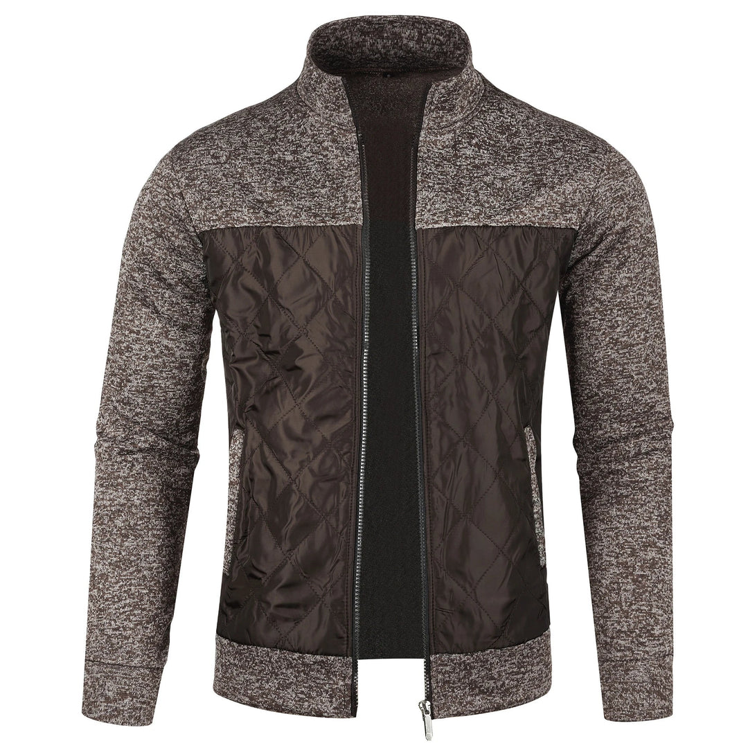 Heren Gebreide Casual Buitenjas met Opstaande Kraag 10