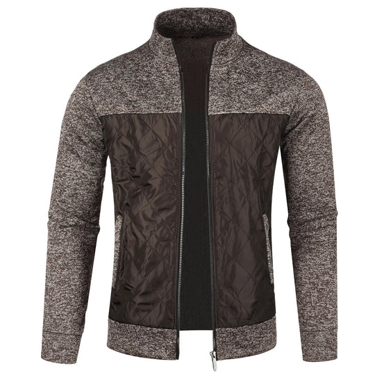 Heren Gebreide Casual Buitenjas met Opstaande Kraag 10