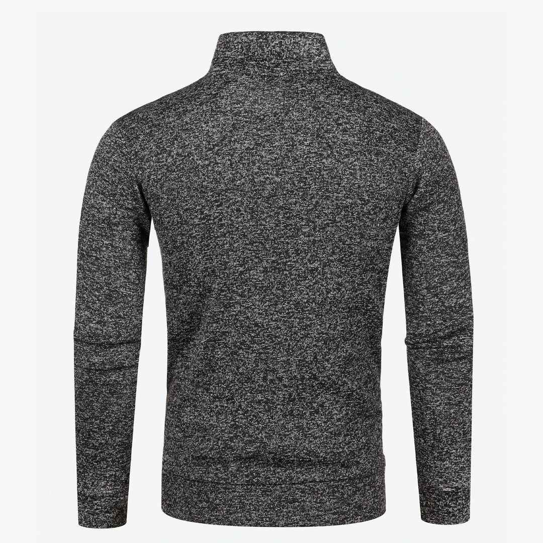 Heren Gebreide Casual Buitenjas met Opstaande Kraag 3