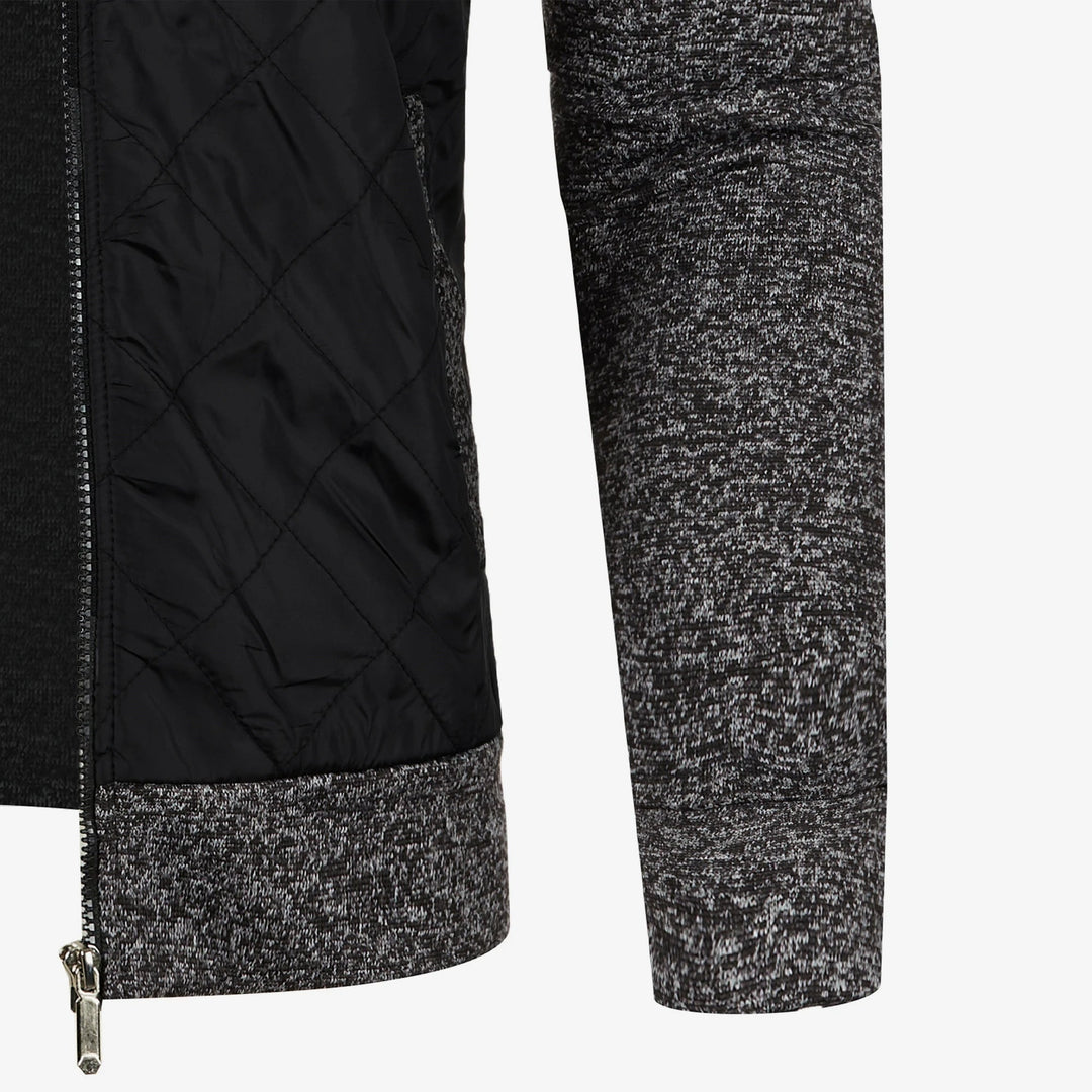 Heren Gebreide Casual Buitenjas met Opstaande Kraag 5