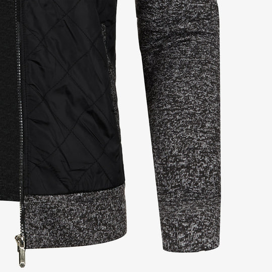 Heren Gebreide Casual Buitenjas met Opstaande Kraag 5