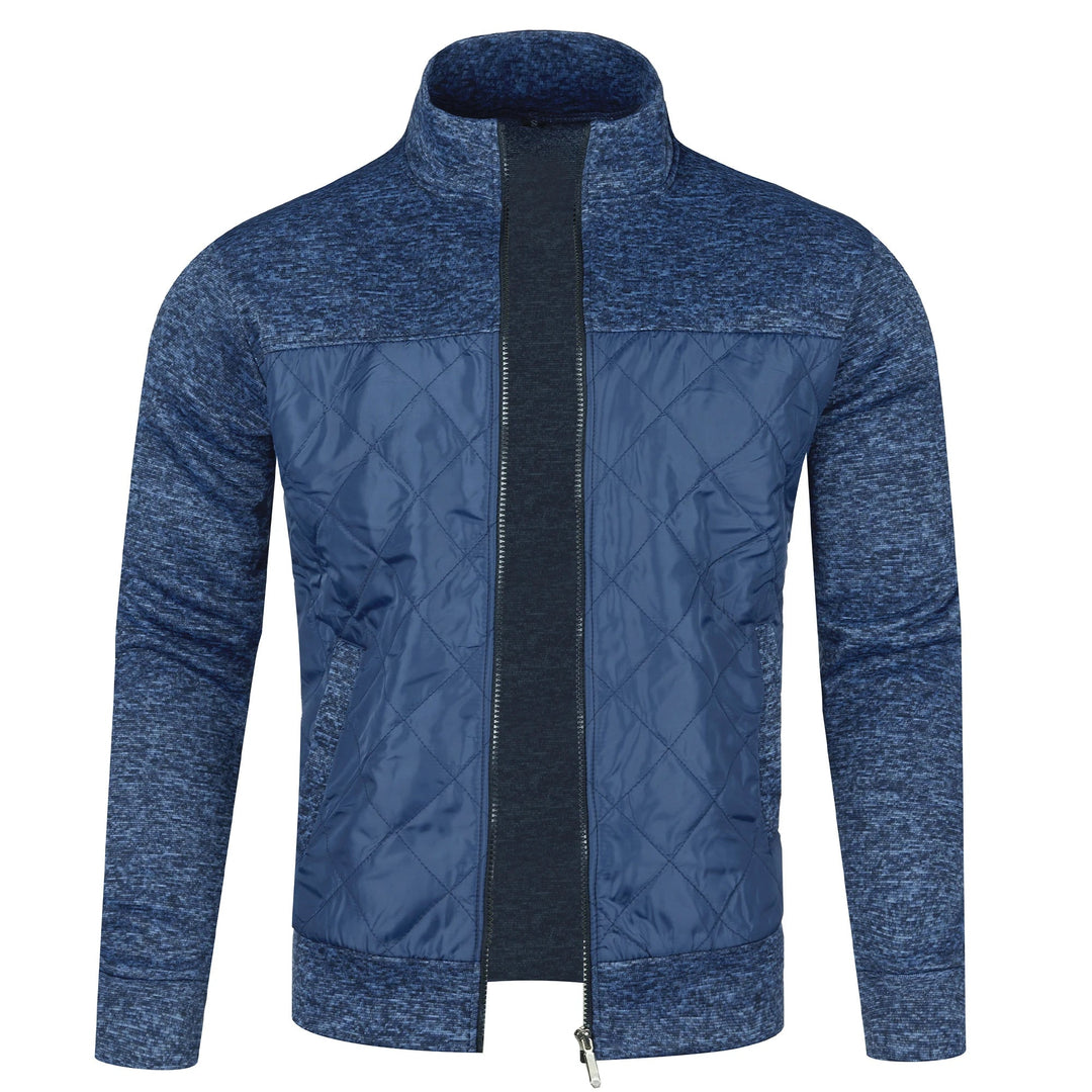 Heren Gebreide Casual Buitenjas met Opstaande Kraag 7