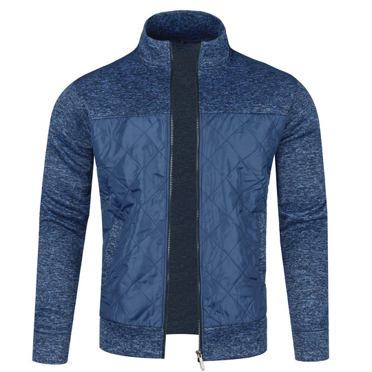 Heren Gebreide Casual Buitenjas met Opstaande Kraag 7