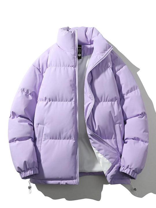 Heren Gewatteerde Jas met Opstaande Kraag en Rits 9