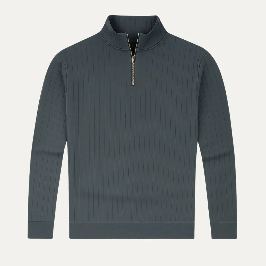Heren Half Zip Gebreide Trui 4