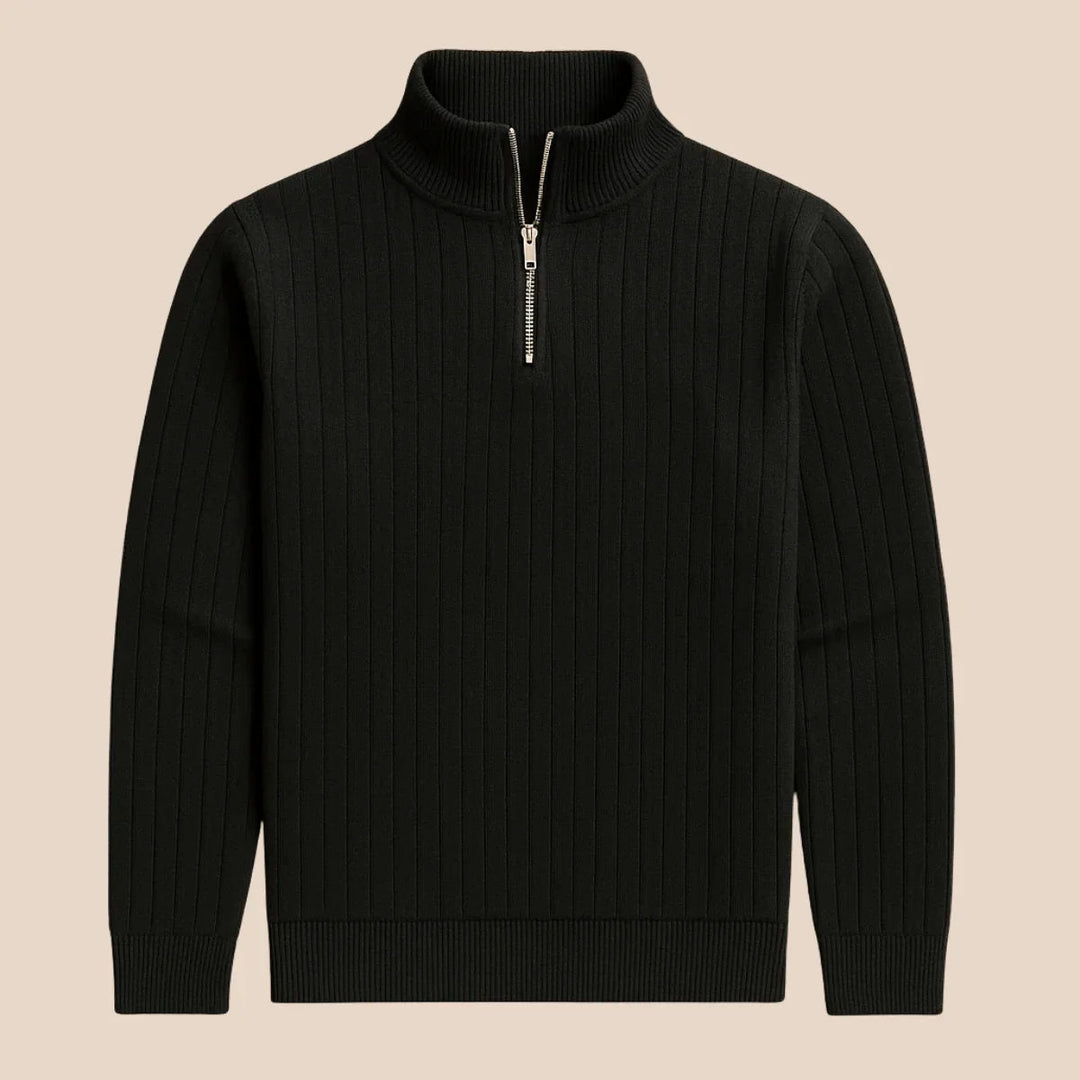 Heren Half Zip Gebreide Trui 5