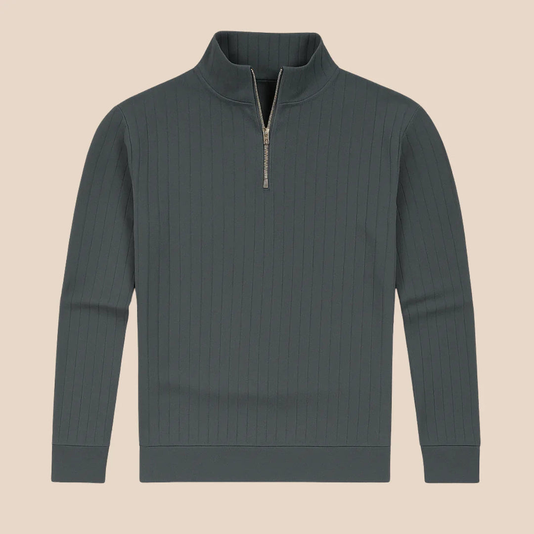 Heren Half Zip Gebreide Trui 6