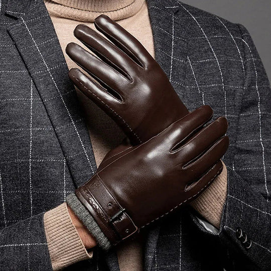 Heren Handschoenen van Schapenleer met Cashmere Voering 1