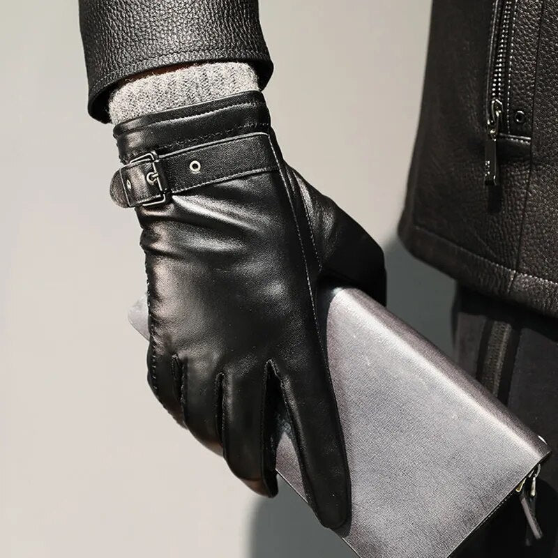 Heren Handschoenen van Schapenleer met Cashmere Voering 2