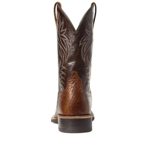 Heren Hoge Cowboylaarzen Retro Geborduurd Leer 1