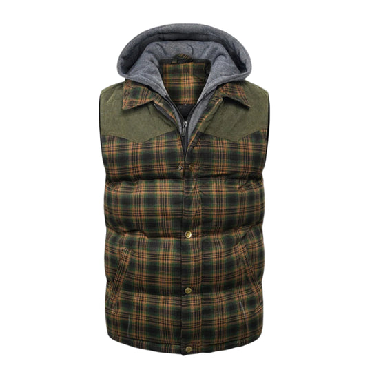 Heren Hooded Vest Voor Avonturen in Katoen en Polyester 0