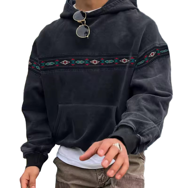 Heren Hoodie Oversized Retro Print Casual Streetwear 0