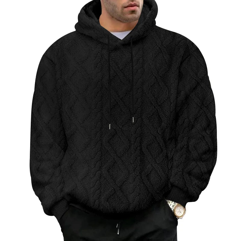 Heren Hoodie Pullover Jacquard Dubbelzijdig Velvet 1
