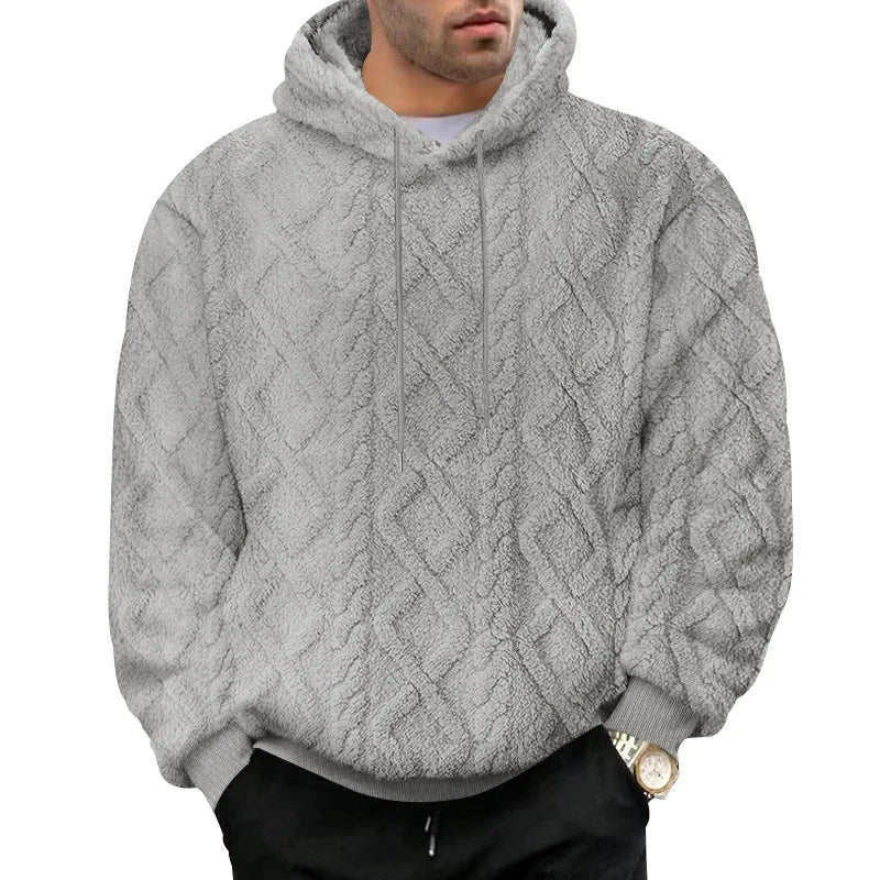 Heren Hoodie Pullover Jacquard Dubbelzijdig Velvet 2