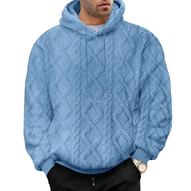 Heren Hoodie Pullover Jacquard Dubbelzijdig Velvet 3