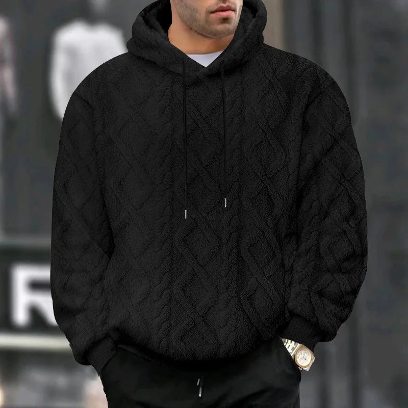 Heren Hoodie Pullover Jacquard Dubbelzijdig Velvet 5