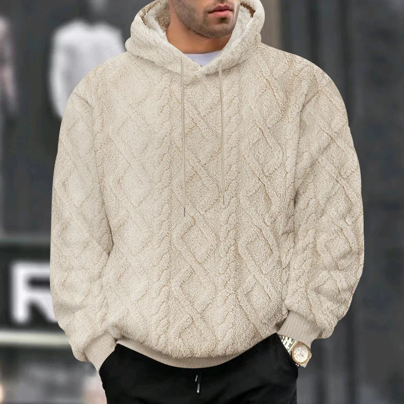 Heren Hoodie Pullover Jacquard Dubbelzijdig Velvet 8