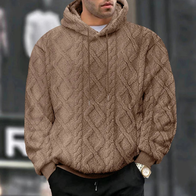 Heren Hoodie Pullover Jacquard Dubbelzijdig Velvet 9