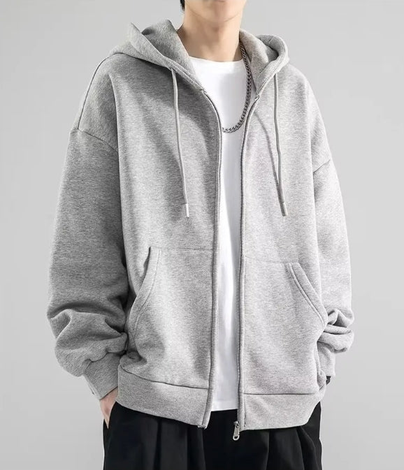 Heren Hoodie Sweatshirt Met Rits - Losse Pasvorm - Katoen 4