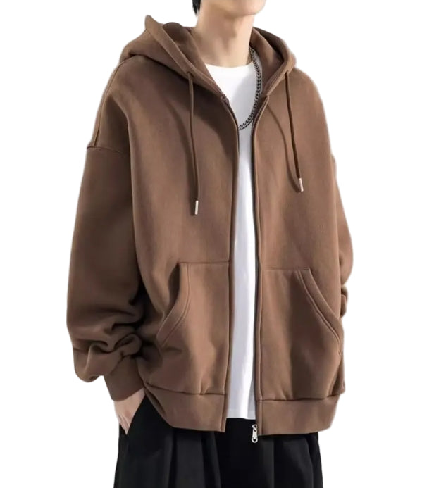 Heren Hoodie Sweatshirt Met Rits - Losse Pasvorm - Katoen 5