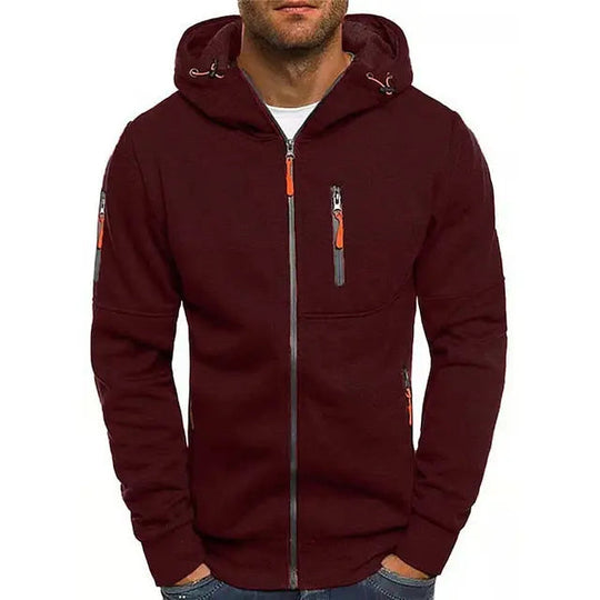 Heren Hoodie met Dubbel-Lagige Kap en Kangaroo Pocket 8