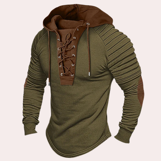 Heren Hoodie met Vetersluiting en Comfortabel Design 5
