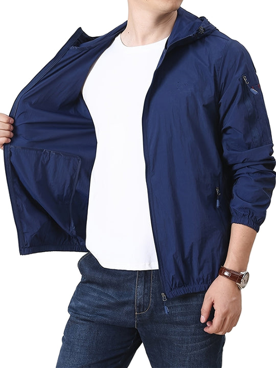 Heren Jas Outdoor Met Kap Voor Zonnige Dagen 0