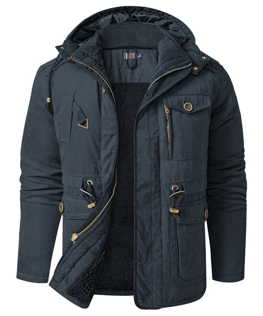 Heren Jas Winter Robuuste Buitenlaag Fleece Binnenvoering 10
