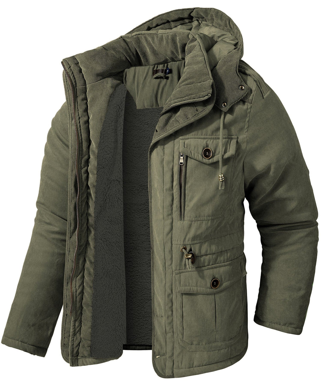 Heren Jas Winter Robuuste Buitenlaag Fleece Binnenvoering 3