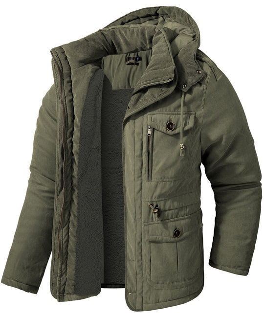 Heren Jas Winter Robuuste Buitenlaag Fleece Binnenvoering 3