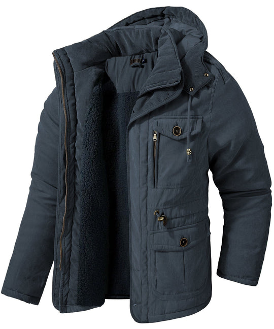 Heren Jas Winter Robuuste Buitenlaag Fleece Binnenvoering 6