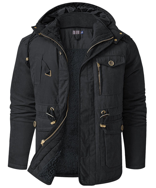 Heren Jas Winter Robuuste Buitenlaag Fleece Binnenvoering 7