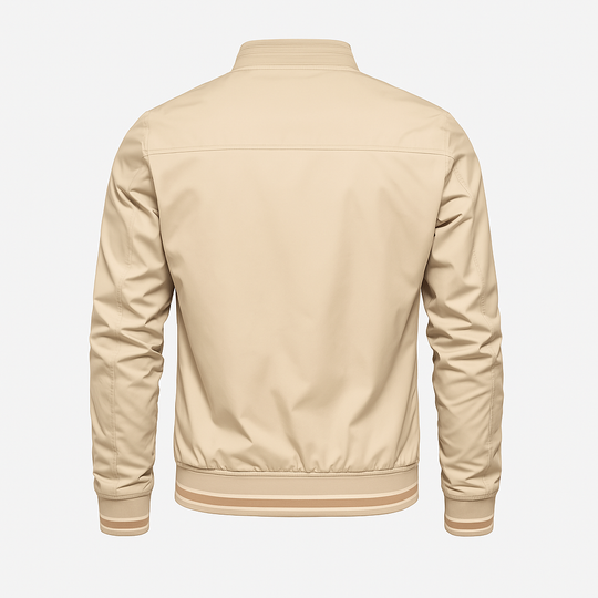 Heren Jas Zomer Sportieve Stijl Met Geribbelde Kraag En Manchetten 2