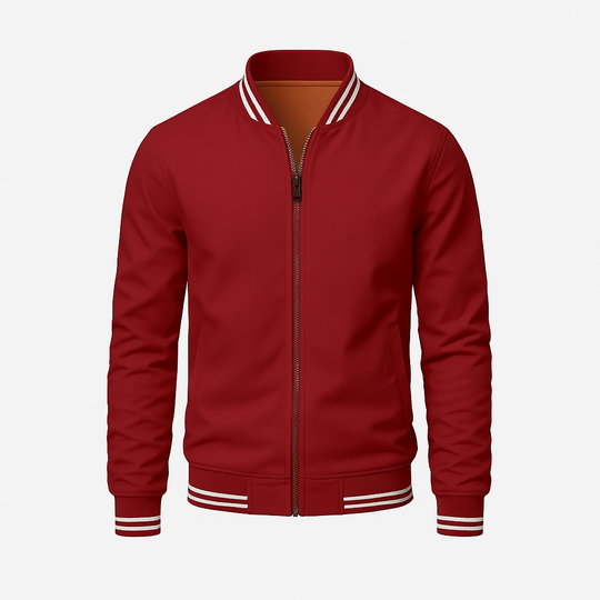 Heren Jas Zomer Sportieve Stijl Met Geribbelde Kraag En Manchetten 9